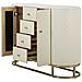 Credenza Sharon Bianca E Oro Con Cassetti E Ante 120 Cm - Foto miniatura 3