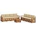 Set divani 9 pcs Naturale e Beige Legno di Acacia Massello - Foto miniatura 1