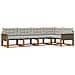 Set di divani da esterno 5 pcs Naturale e Grigio Chiaro - Foto miniatura 1