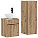 Set di mobili per il bagno 2 pz Rovere Artigianale - Foto miniatura 1