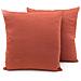 Coppia Cuscini Arredo Imbottiti Tessuto Ottoman In Tinta Unita Colore Siena 16 50x50 Siena 16 - Foto miniatura 3