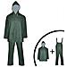 Impermeabile Verde Resistente A 2 Pezzi Con Cappuccio Xl - Foto miniatura 1
