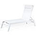 Lettino Sdraio Da Giardino Regolabile In Alluminio Bianco Catania Ii - Foto miniatura 20