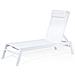 Lettino Sdraio Da Giardino Regolabile In Alluminio Bianco Catania Ii - Foto miniatura 21