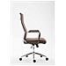 Sedia Ufficio Girevole Kolumbus in Tessuto I Sedia Scrivania Ergonomica con Alto Schienale I Sedia Studio Regolabile con Braccioli Marrone - Foto miniatura 2