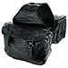 Borsa Bisaccia Pelle Morbida Sella Moto Custom Chopper Bobber Nero - Foto miniatura 1