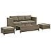 Set Da Giardino In Rattan Sintetico Marrone A 3 Posti Belluno - Foto miniatura 2