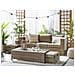 Set Da Giardino In Rattan Sintetico Marrone A 3 Posti Belluno - Foto miniatura 18