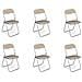 Set Di Due Sedie Pieghevoli, Colore Beige, Misure 43 X 47 X 78 Cm - Foto miniatura 6