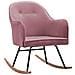Sedia A Dondolo Rosa In Velluto - Foto miniatura 2