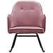 Sedia A Dondolo Rosa In Velluto - Foto miniatura 3