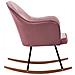 Sedia A Dondolo Rosa In Velluto - Foto miniatura 4