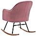 Sedia A Dondolo Rosa In Velluto - Foto miniatura 5