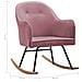 Sedia A Dondolo Rosa In Velluto - Foto miniatura 7