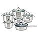 Set Di Pentole In Acciaio Inossidabile Kh-4450 Con Coperchi In Vetro - Foto miniatura 8