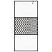 Parete Per Doccia Walk-in Vetro Trasparente Esg 90x195 Cm Nera - Foto miniatura 3