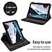 Custodia Per Tablet Compatibile Con Acepad A140 (10.1 Zoll) In Nero - Coperchio Protettivo A 360 Gradi Fatto Di Finta Pelle Con Funzione Di Stand E Banda Elastica - Foto miniatura 2