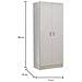 Armadio Multiuso Charleston, Mobile Portascope A 2 Ante, Scarpiera Con Ripiani, Guardaroba Portascope, Cm73x37h180 Cm, Bianco - Foto miniatura 3