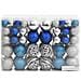 Palline Di Natale 100 Pz Blu E Argento 3 / 4 / 6 Cm - Foto miniatura 3