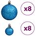 Palline Di Natale 100 Pz Blu E Argento 3 / 4 / 6 Cm - Foto miniatura 6