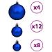 Palline Di Natale 100 Pz Blu E Argento 3 / 4 / 6 Cm - Foto miniatura 7