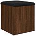 Panca Portaoggetti Rovere Marrone 42x42x45 Cm Legno Multistrato - Foto miniatura 2