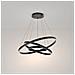 Lampadario A Sospensione Moderno Rim Alluminio Nero 3 Luci Led 115w - Foto miniatura 4