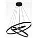 Lampadario A Sospensione Moderno Rim Alluminio Nero 3 Luci Led 115w - Foto miniatura 1