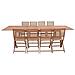 Set Da Pranzo Da Giardino Da 8 A 12 Persone - Tavolo Allungabile 200/250/300 X 100 Cm + 8 Sedie - Legno Di Eucalipto - Foto miniatura 1