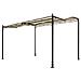 Gazebo Veranda Addossata Da Parete In Acciaio Patio Nero 300x250 Cm - Foto miniatura 2