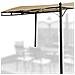 Gazebo Veranda Addossata Da Parete In Acciaio Patio Nero 300x250 Cm - Foto miniatura 3