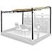 Gazebo Veranda Addossata Da Parete In Acciaio Patio Nero 300x250 Cm - Foto miniatura 1