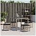Sgabelli Giardino Cuscini 4pz Grigio Chiaro 41x41x36 Polyrattan - Foto miniatura 3