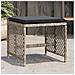 Sgabelli Giardino Cuscini 4pz Grigio Chiaro 41x41x36 Polyrattan - Foto miniatura 1