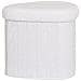 Pouf Medford - Bianco - Poliestere - 42,5x36,5x37,5 Cm - Foto miniatura 3