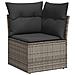 Set Divano da Giardino 6 pz con Cuscini Grigio in Polyrattan - Foto miniatura 3