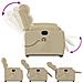 Poltrona Alzapersona Massaggiante Elettrica Crema In Tessuto - Foto miniatura 5