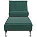 Chaise Longue Massaggi Con Capezzale Verde Scuro In Velluto - Foto miniatura 3
