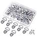 50 Set Di Kit Di Sospensione Con Anello A D Con Cacciavite Per Cornici Silver - Foto miniatura 1