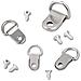50 Set Di Kit Di Sospensione Con Anello A D Con Cacciavite Per Cornici Silver - Foto miniatura 4