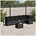 Set Divani da Giardino con Cuscini 7pz Nero Polyrattan - Foto miniatura 2