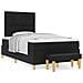 Letto con Box Spring con Materasso & Panca Nera 120x190 cm Tessuto - Foto miniatura 4