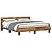 Struttura per Letto Legno Rustico Legno Massello di Recupero - Foto miniatura 1