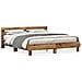 Struttura per Letto Legno Rustico Legno Massello di Recupero - Foto miniatura 3