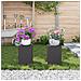 Stands per Piante da Esterno Pilastri 2 pz Nero 24x24x35 cm Acciaio - Foto miniatura 4