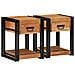 Comodini 2 pezzi 40x40x50 cm Legno massello di acacia - Foto miniatura 5