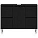 Mobile lavabo da bagno  Nero Rovere 80x33x60 cm Legno ingegnerizzato - Foto miniatura 6