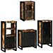Set di mobili per il bagno 4 pcs Legno massello riciclato - Foto miniatura 3