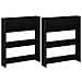 Armadi per scarpe da muro 2 pcs Rovere nero Legno multistrato - Foto miniatura 1