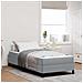 Letto a molle con materasso Grigio chiaro 90 x 190 cm Tessuto - Foto miniatura 2